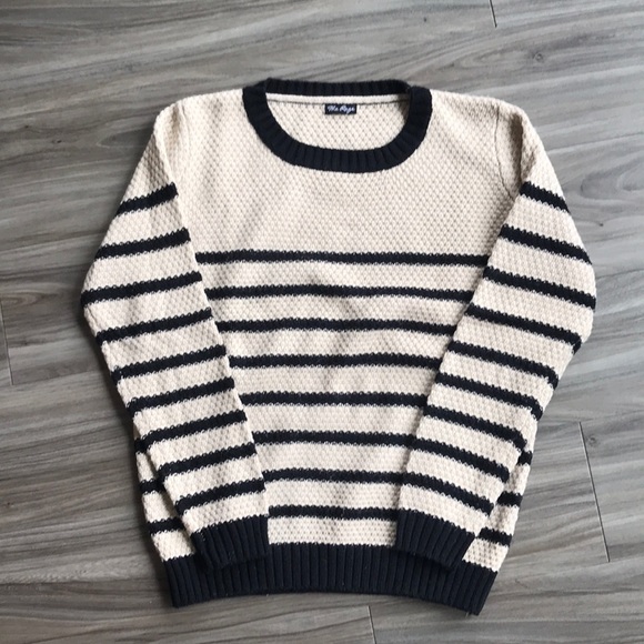 The Rage Sweaters - The Rage Crewneck Striped Sweater
